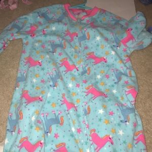 A unicorn onesie